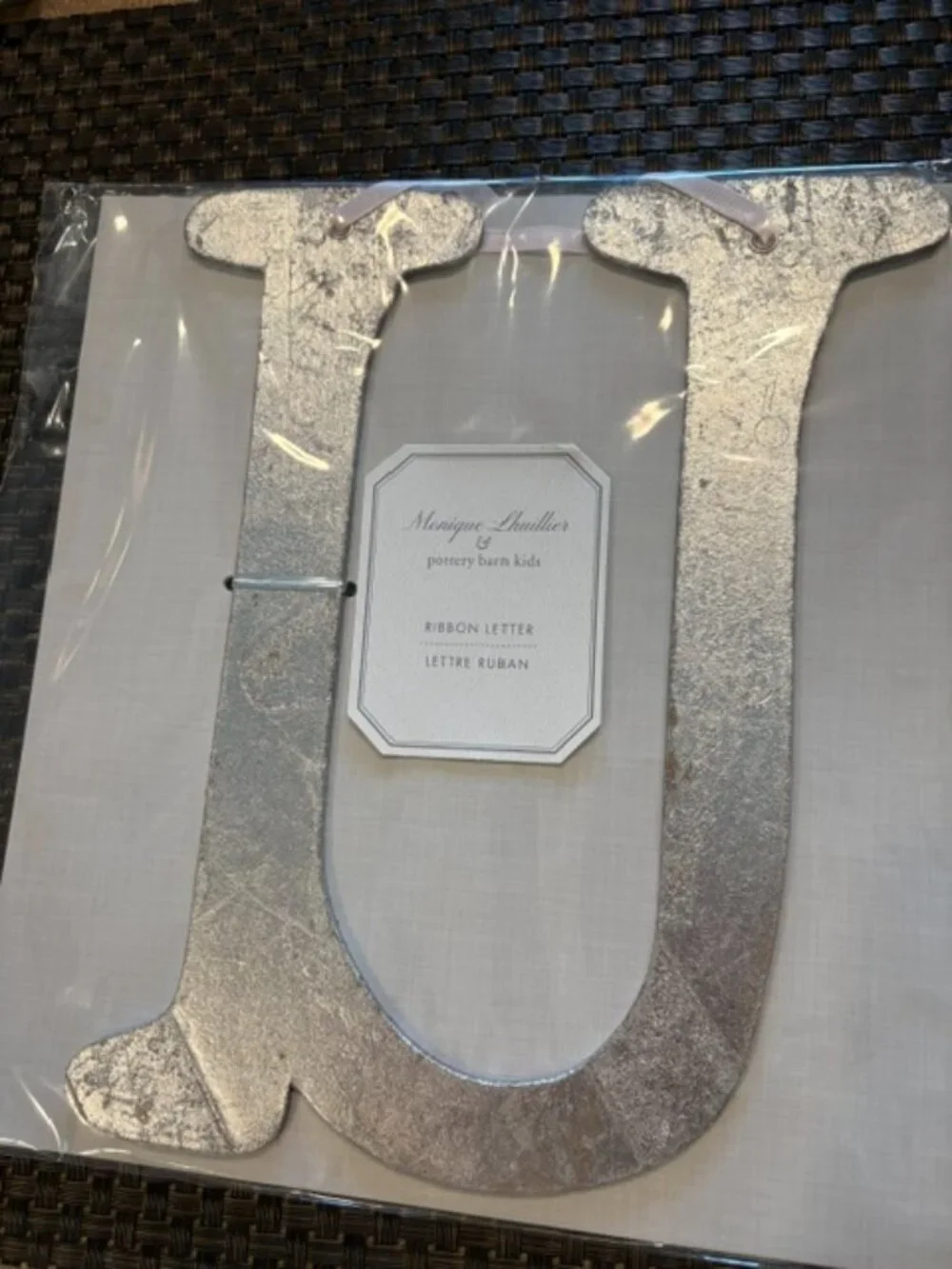 Pottery Barn Monique Lhuillier Decorative Letter U